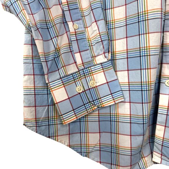 PETER MILLAR‎ Button Down Shirt Size L Cotton Plaid Summer Preppy Camping Golf - Picture 7 of 10
